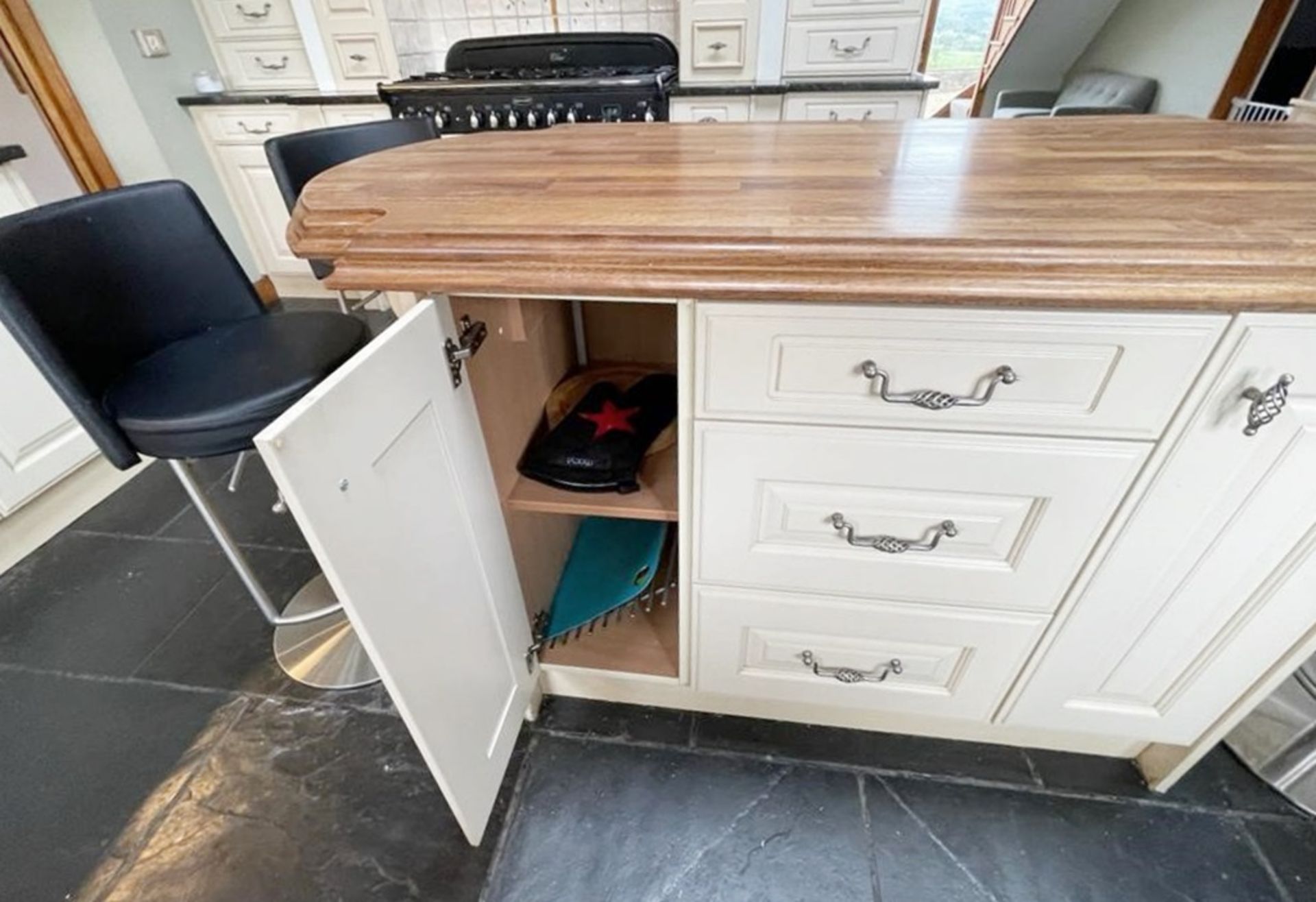 1 x Solid Wood Hand Painted Fitted Kitchen With Contemporary Island and Granite Worktops - NO VAT ON - Image 8 of 83