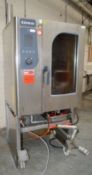 1 x BKI Giorik Commercial Electric 10-grid Combination Oven With 2-Sided Access On Large Mobile Stan