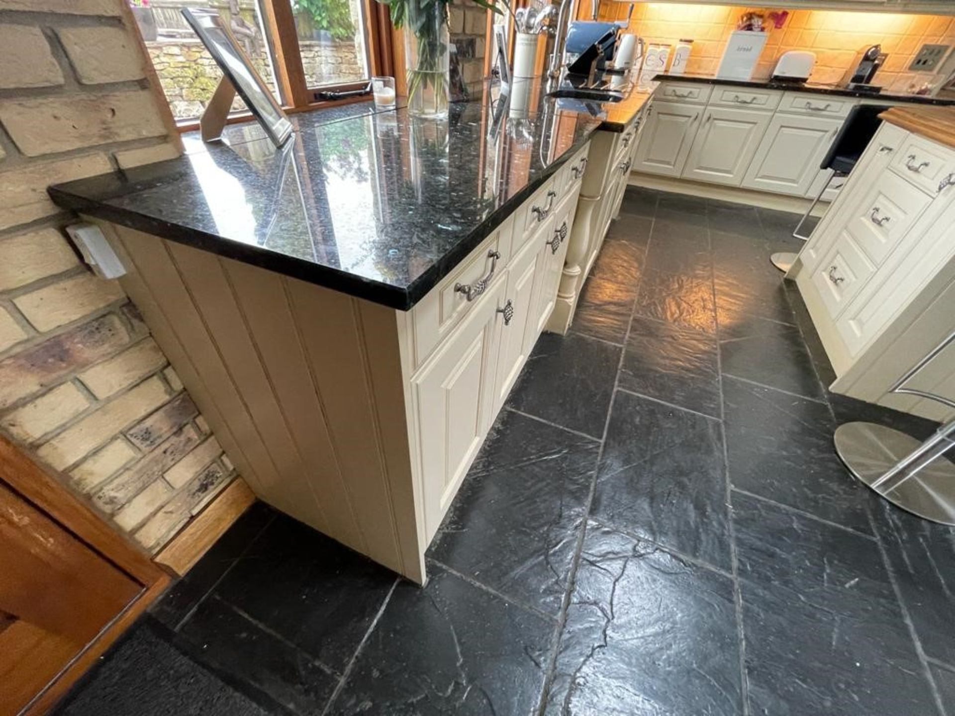 1 x Solid Wood Hand Painted Fitted Kitchen With Contemporary Island and Granite Worktops - NO VAT ON - Image 62 of 83