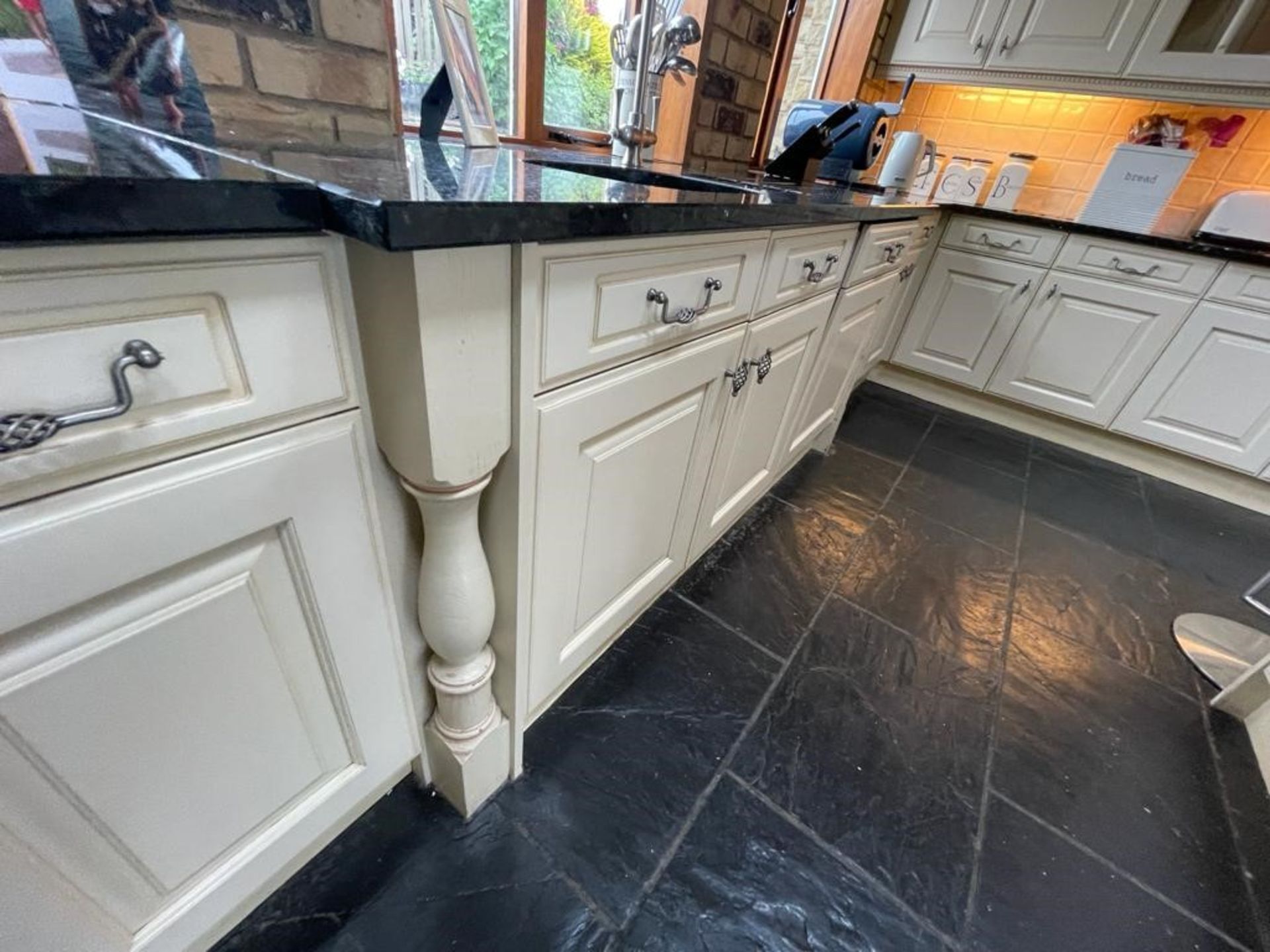 1 x Solid Wood Hand Painted Fitted Kitchen With Contemporary Island and Granite Worktops - NO VAT ON - Image 56 of 83