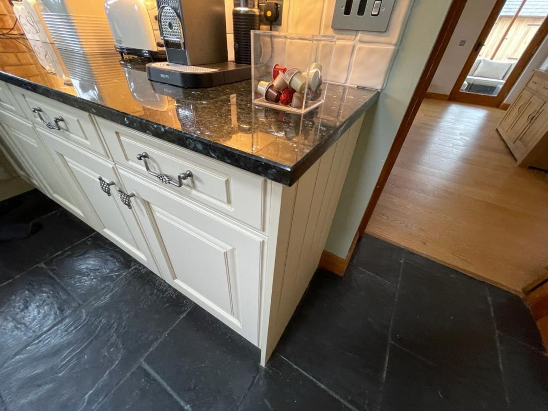 1 x Solid Wood Hand Painted Fitted Kitchen With Contemporary Island and Granite Worktops - NO VAT ON - Image 31 of 83