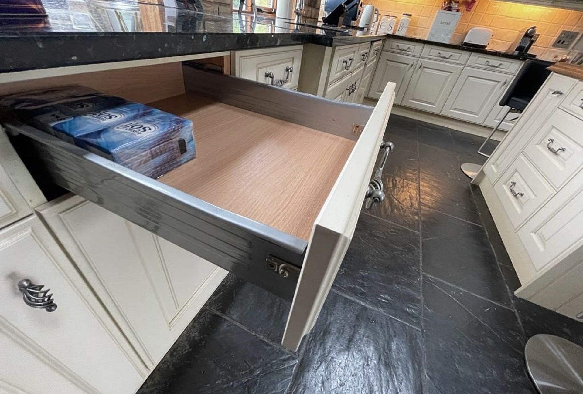 1 x Solid Wood Hand Painted Fitted Kitchen With Contemporary Island and Granite Worktops - NO VAT ON - Image 58 of 83