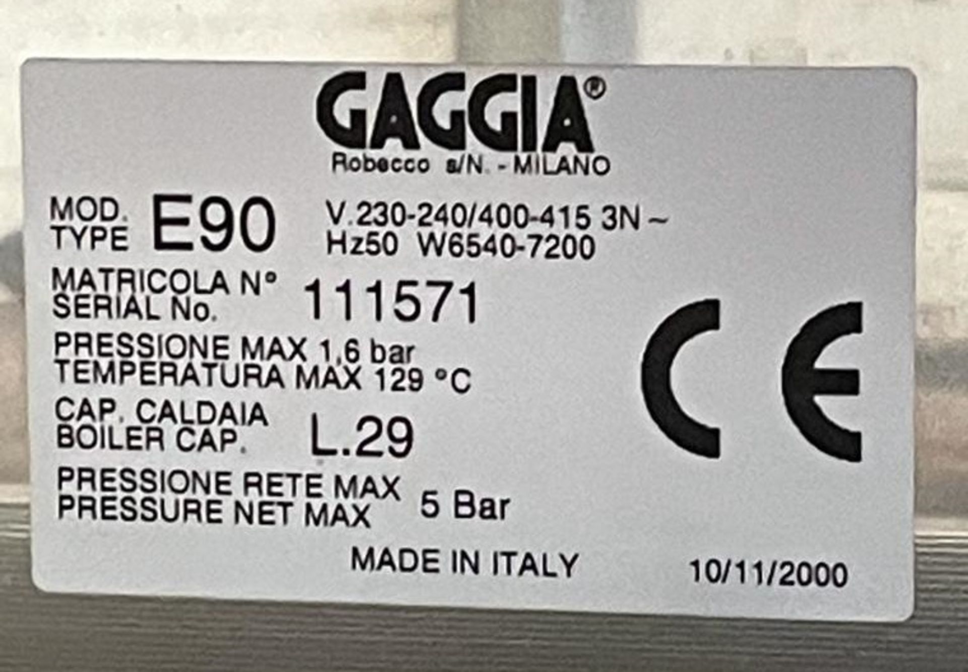 1 x Gaggia Type E90 Four Group Commercial Coffee Machine - Finished in Black and Chrome - Made in - Image 2 of 4