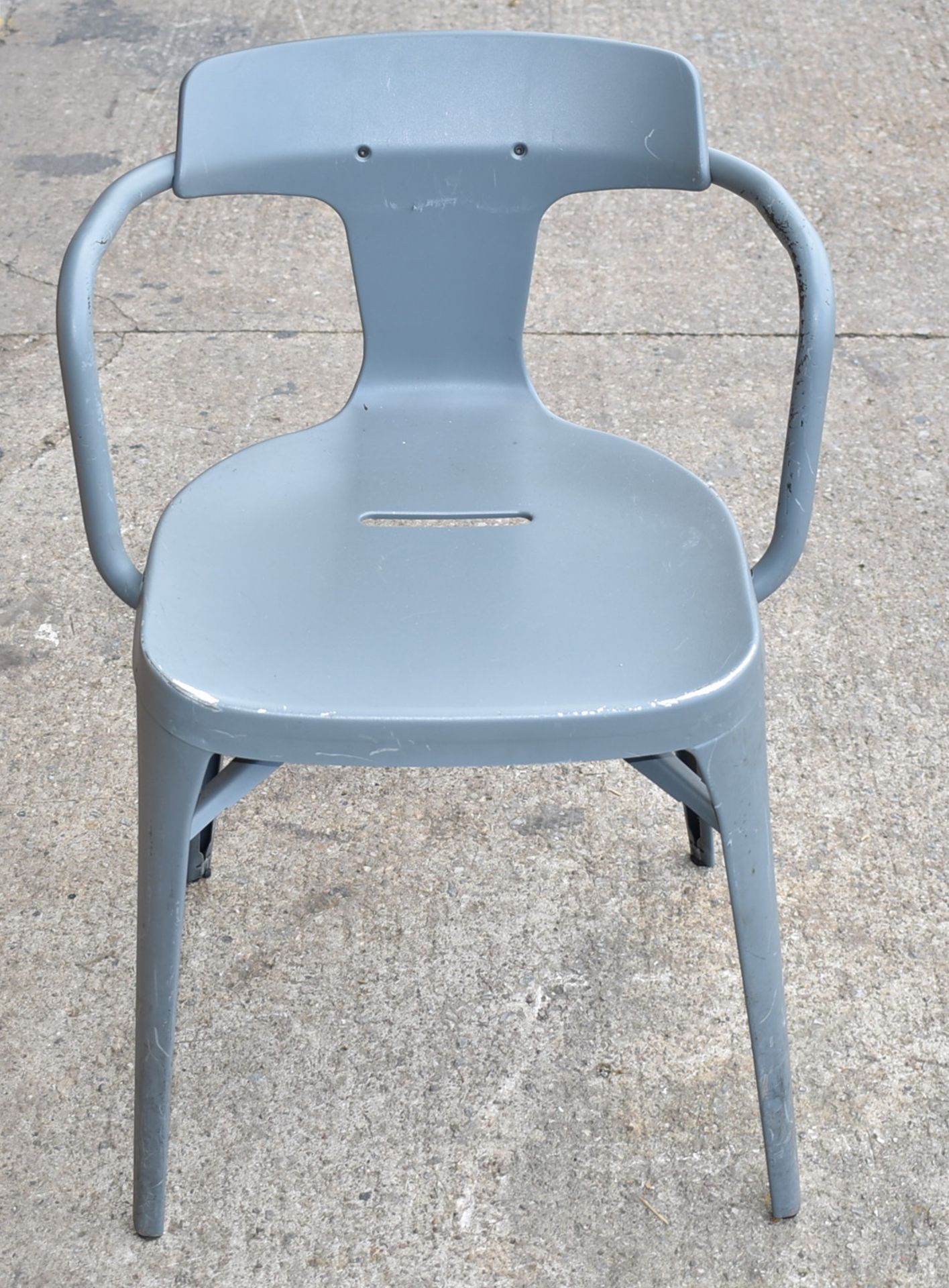 4 x Tolix Outdoor Bistro Stacking Armchairs Designed By Patrick Norguet - RRP £1,548 - Stainless Ste