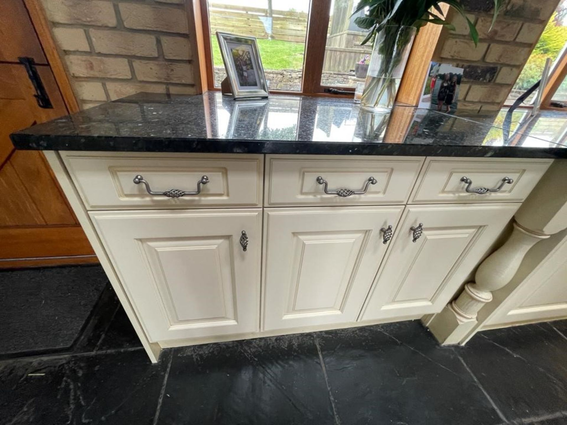 1 x Solid Wood Hand Painted Fitted Kitchen With Contemporary Island and Granite Worktops - NO VAT ON - Image 63 of 83