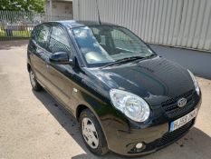 2009 Kia Picanto 1 1.0 Petrol 5dr Hatchback - CL505 - Ref: VVS0022 - NO VAT ON THE HAMMER - Location