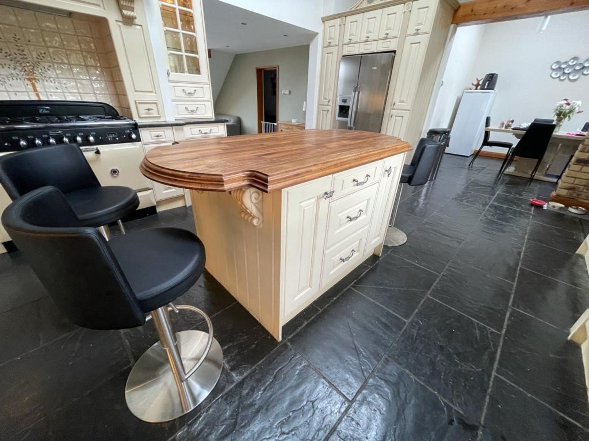 1 x Solid Wood Hand Painted Fitted Kitchen With Contemporary Island and Granite Worktops - NO VAT ON - Image 4 of 83