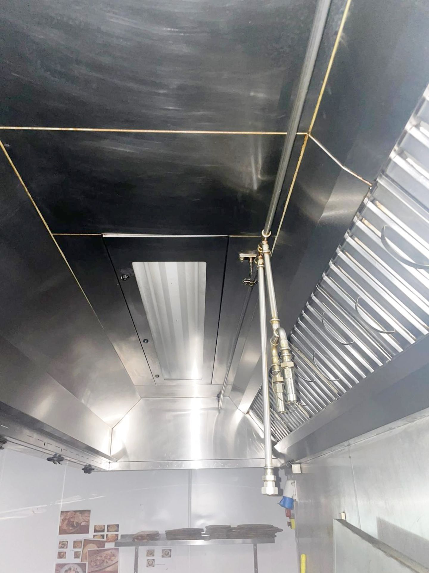 1 x Large Stainless Steel Extraction Canopy With Ansul Fire Suppression System - Each Side