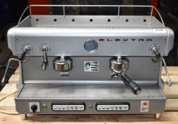 1 x Electra Maxi T-S Commercial 2 Group Espresso Coffee Machine With a Pearl Gry Finish - 230v -