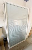 4 x Glass Office Panels With Blinds - Dimensions: H202 X W120 X D8cm - From A Working Office