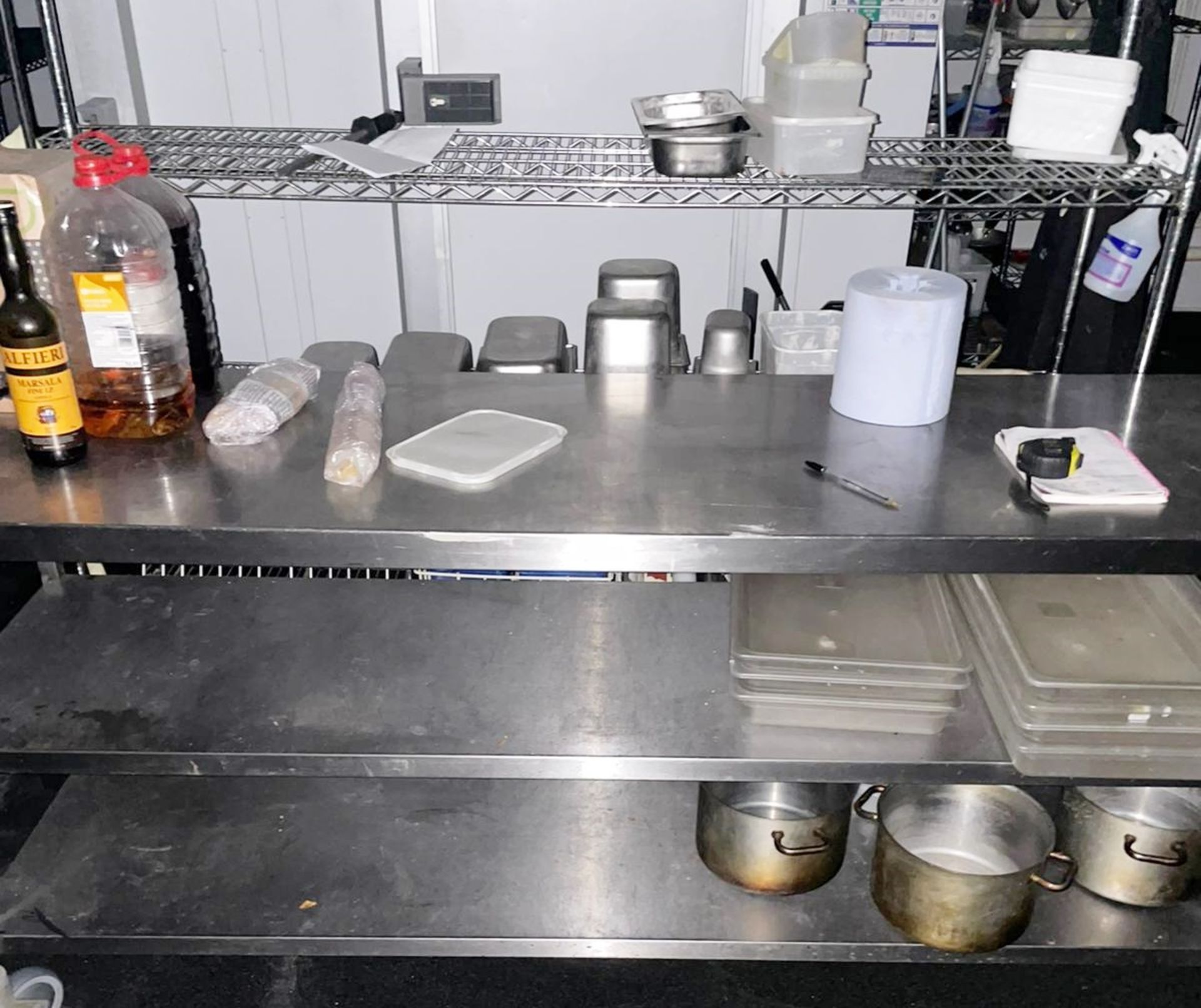 1 x Stainless Steel Commercial Prep Table With Undershelves and Castor Wheels - Dimensions: H94 x - Image 2 of 2