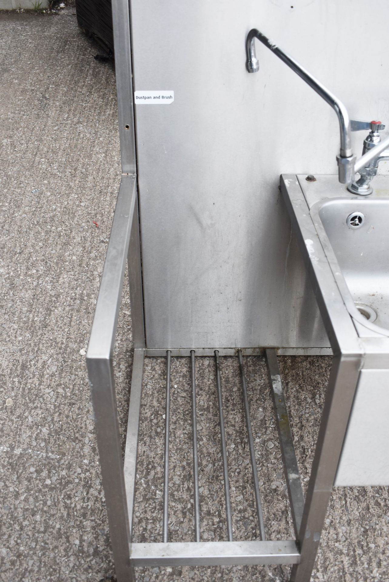 1 x Stainless Steel Janitorial Wash Station With Splashback and Mixer Tap - Recently Removed From - Image 2 of 7