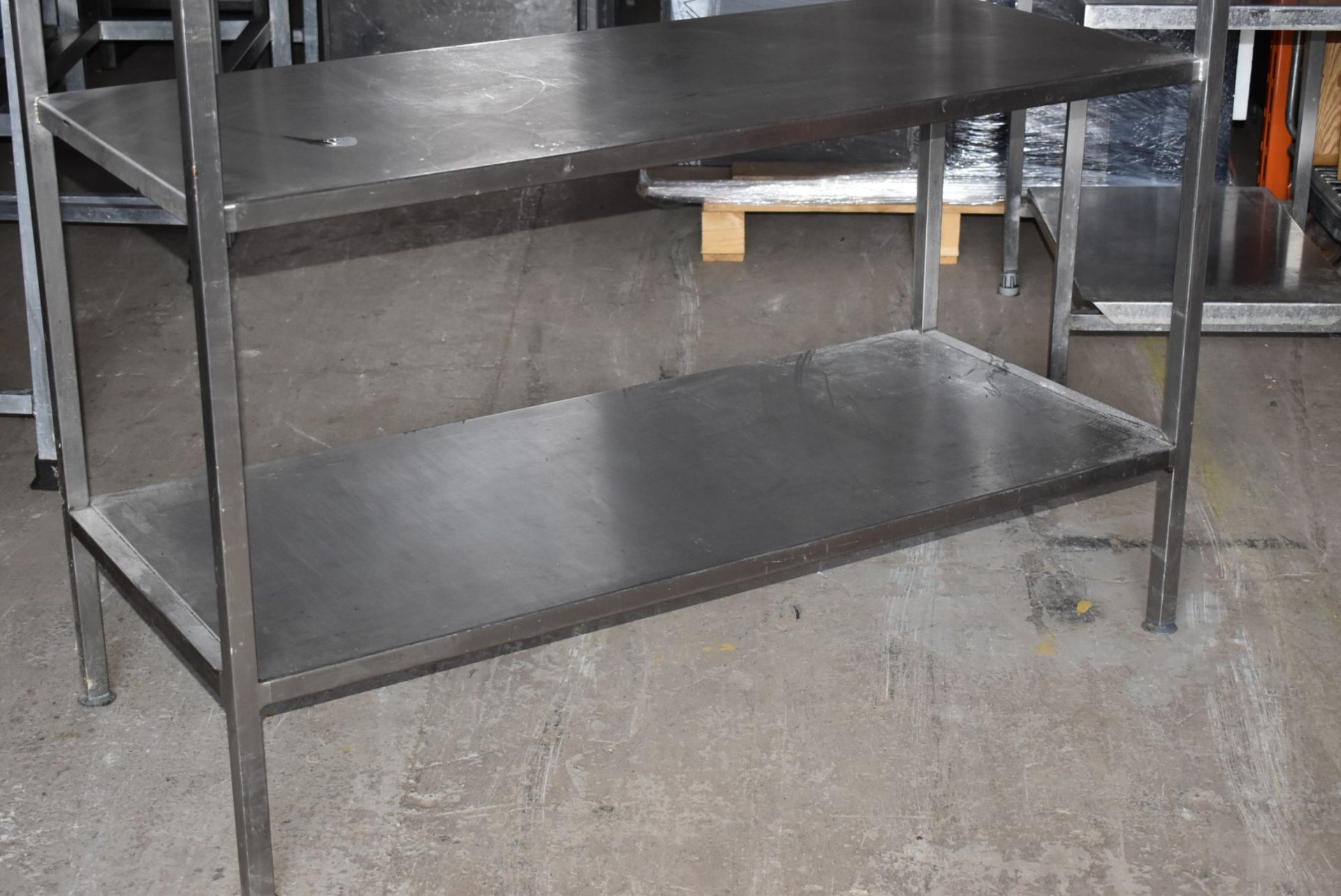 1 x Stainless Steel Three Tier Shelf Unit - Ideal For Commercial Kitchen Storage -Recently Removed - Image 2 of 6