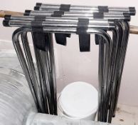 3 x Folding Service Tray Stands in Chrome - CL674 - Location: Telford, TF3 Collections: This item is