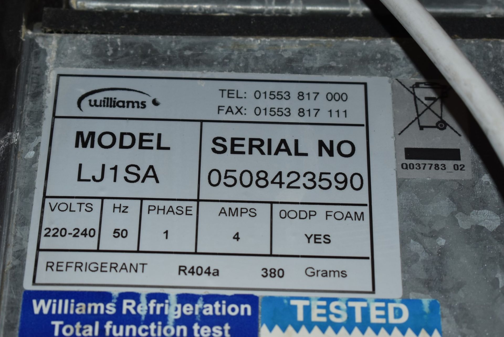 1 x Williams Jade LJ1SA Single Door Upright Gastro Freezer - 620L Capacity - RRP £1,955 - Recently - Image 6 of 12