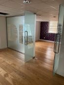 2 x Glass Office Double Doors - To Be Removed From An Executive Office Environment - CL681- Ref: