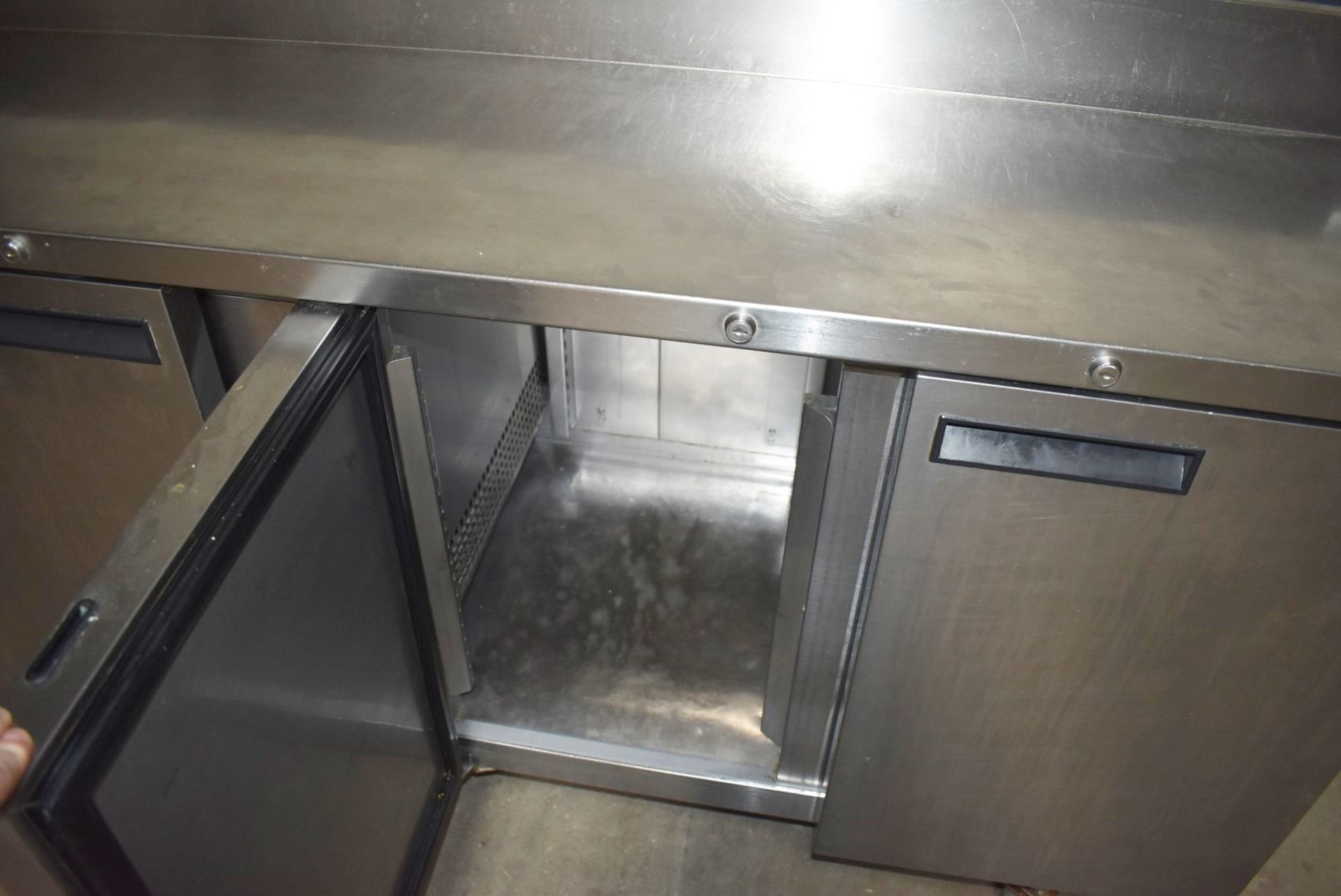 1 x Precision Three Door Countertop Refrigerator With Pizza / Salad Prep Topper and Stainless - Image 3 of 14