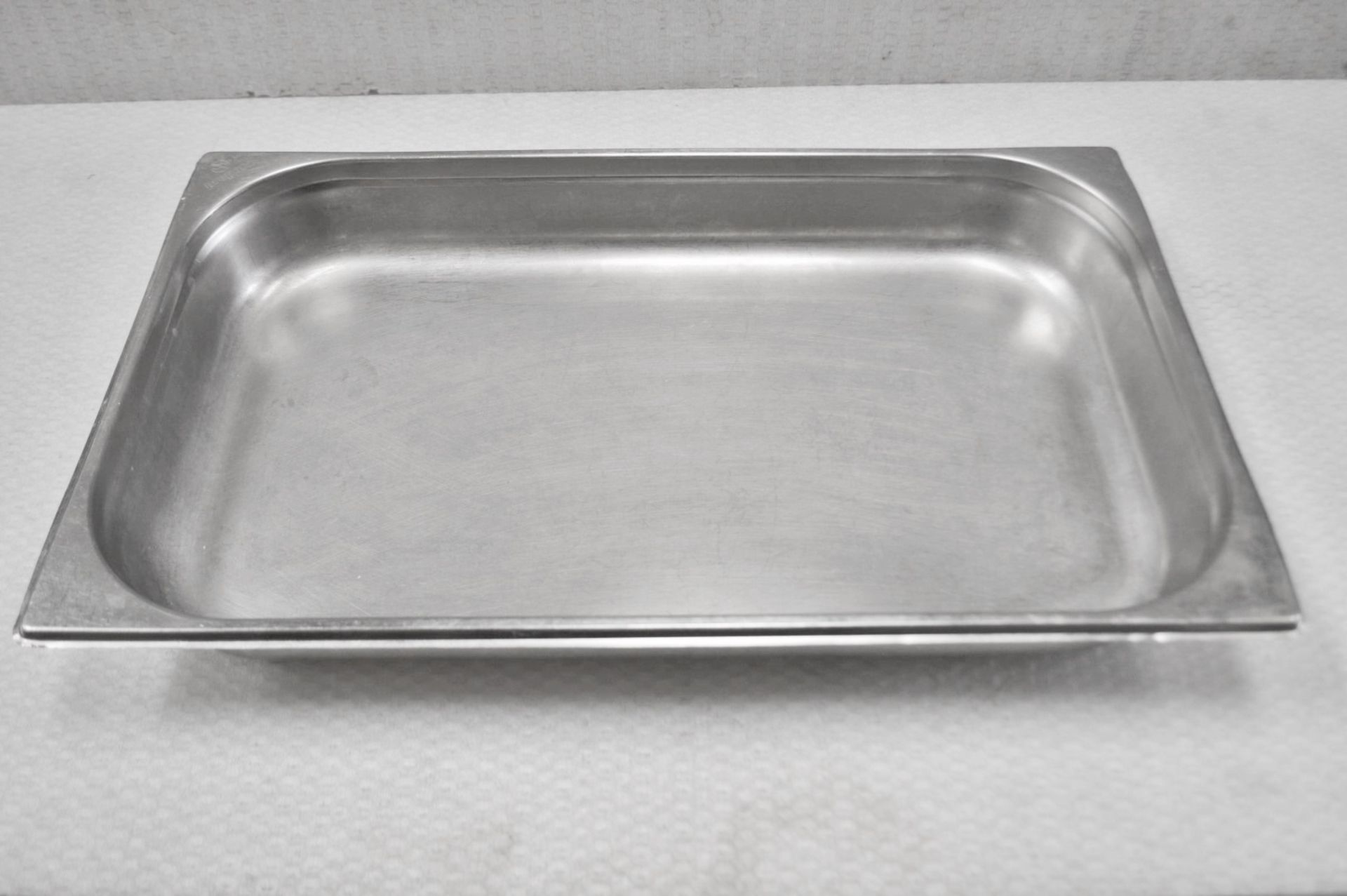 10 x Stainless Steel Gastronorm Trays - Dimensions: L53 x W32 cm - Recently Removed From a