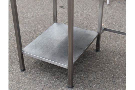 1 x Stainless Steel Prep Table With Space For Undercounter Appliance, Undershelf and Upstand - - Image 2 of 6