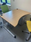 3 x Wooden Office Desks - Dimensions: H71 X W120 X D90 Cm - From A Working Office Environment -