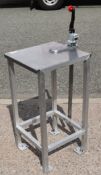 1 x Stainless Steel Prep Table With Bonzer Bench Mounted Can Opener - Dimensions: H81 x W43 x D41