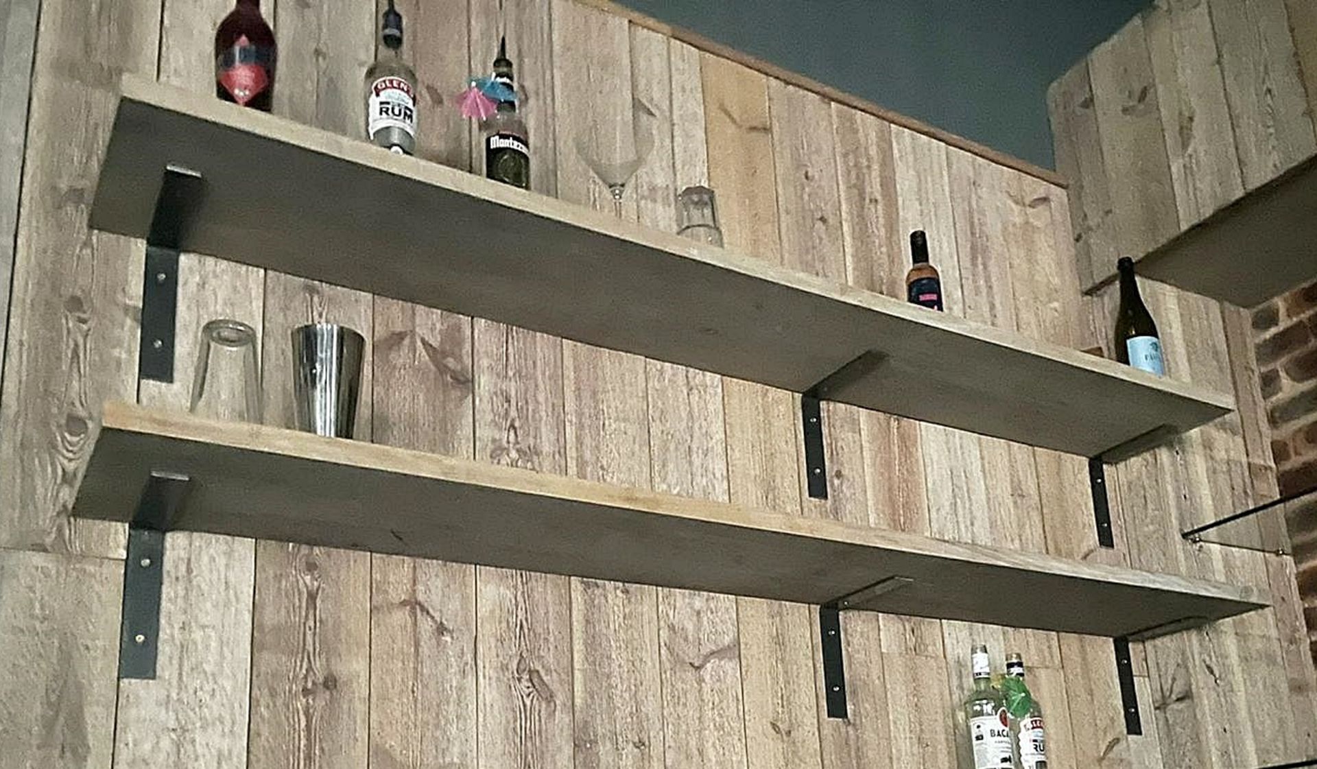 Various Collection of Backbar Shelving - Includes 4 x Wall Mounted Shelves, 7 x Glass Shelves ( - Image 2 of 7