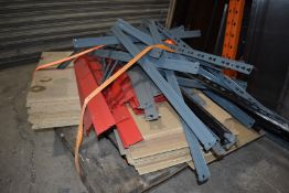 Collection of Boltless Garage / Warehouse Shelving With Wooden Shelves - Dismantled Ready for