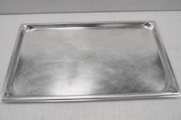 10 x Stainless Steel Gastronorm Trays - Dimensions: L53 x W32.5 cm - Recently Removed From a