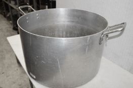 1 x Large Stainless Steel Cooking Pan - Dimensions: L57 x W55 x D33cm - Recently Removed From a