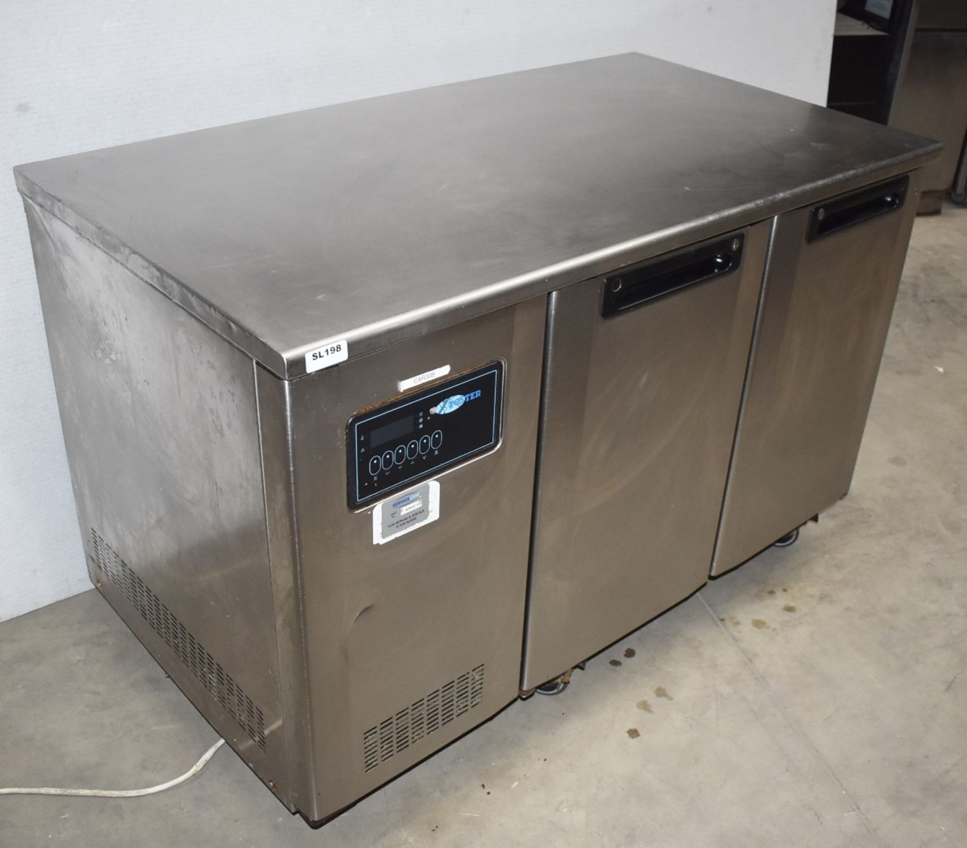 1 x Foster Two Door Countertop Refrigerator With Stainless Steel Exterior - Recently Removed From - Image 3 of 8