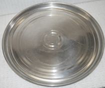 3 x Large Silver Stainless Steel Silver Serving Trays - Dimensions: L45 x W45 cm - Recently