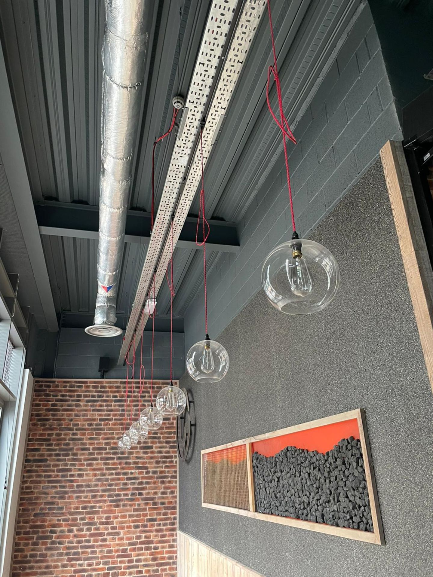 7 x Suspended Ceiling Pendant Lights With Clear Glass Shades - CL674 - Location: Telford, - Image 2 of 3