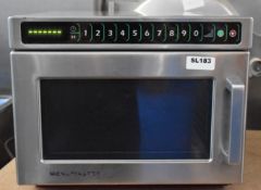 1 x Menumaster Commercial Microwave Oven - Model DEC14E2U - 1.4kW, 13A, 17Ltr - Recently Removed