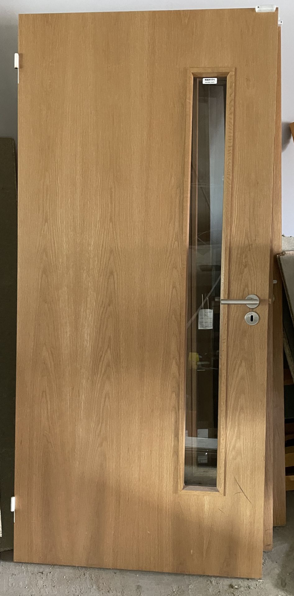 4 x Office Fire Doors With Glass Window And Stainless Steel Lock - Dimensions: H204 x W93 x D4.2cm - Image 5 of 5