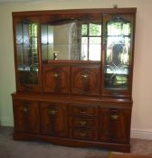 1 x Mahogany Dresser With Display Cabinets - No VAT On The Hammer - CL999 - Location: Manchester,