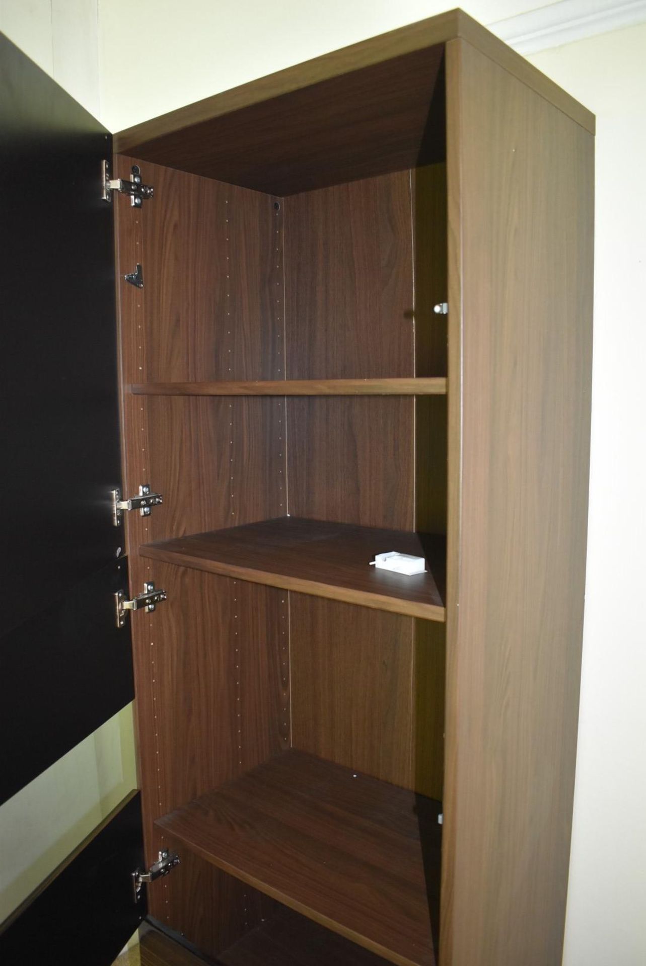1 x Upright Storage Cabinet With Zebrano Wood Doors - No VAT On The Hammer - CL999 - Location: - Image 4 of 6