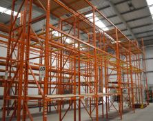 5 x Bays of RediRack Warehouse Pallet Racking - Lot Includes 6 x Uprights and 30 x Crossbeams -