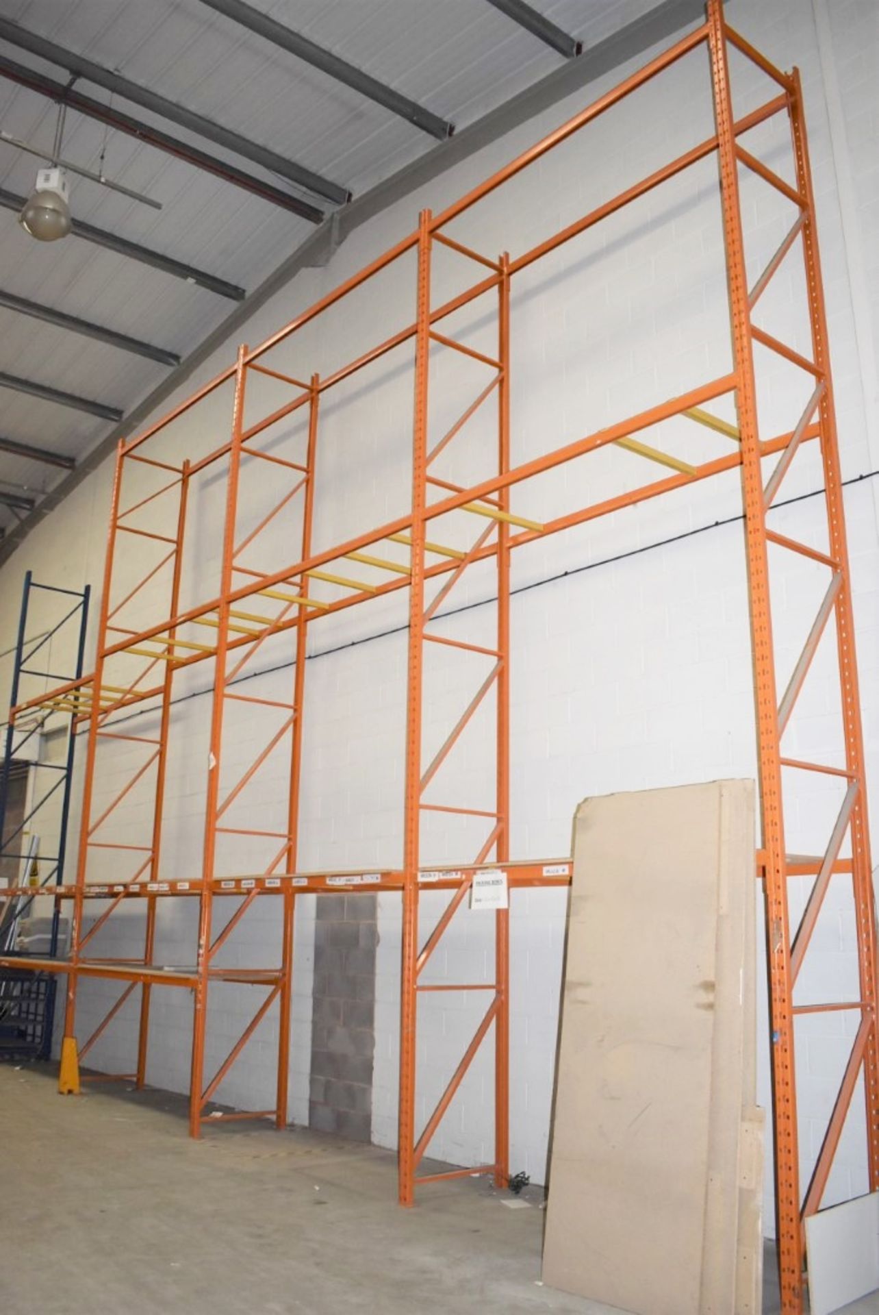 4 x Bays of RediRack Warehouse Pallet Racking - Lot Includes 5 x Uprights and 26 x Crossbeams -