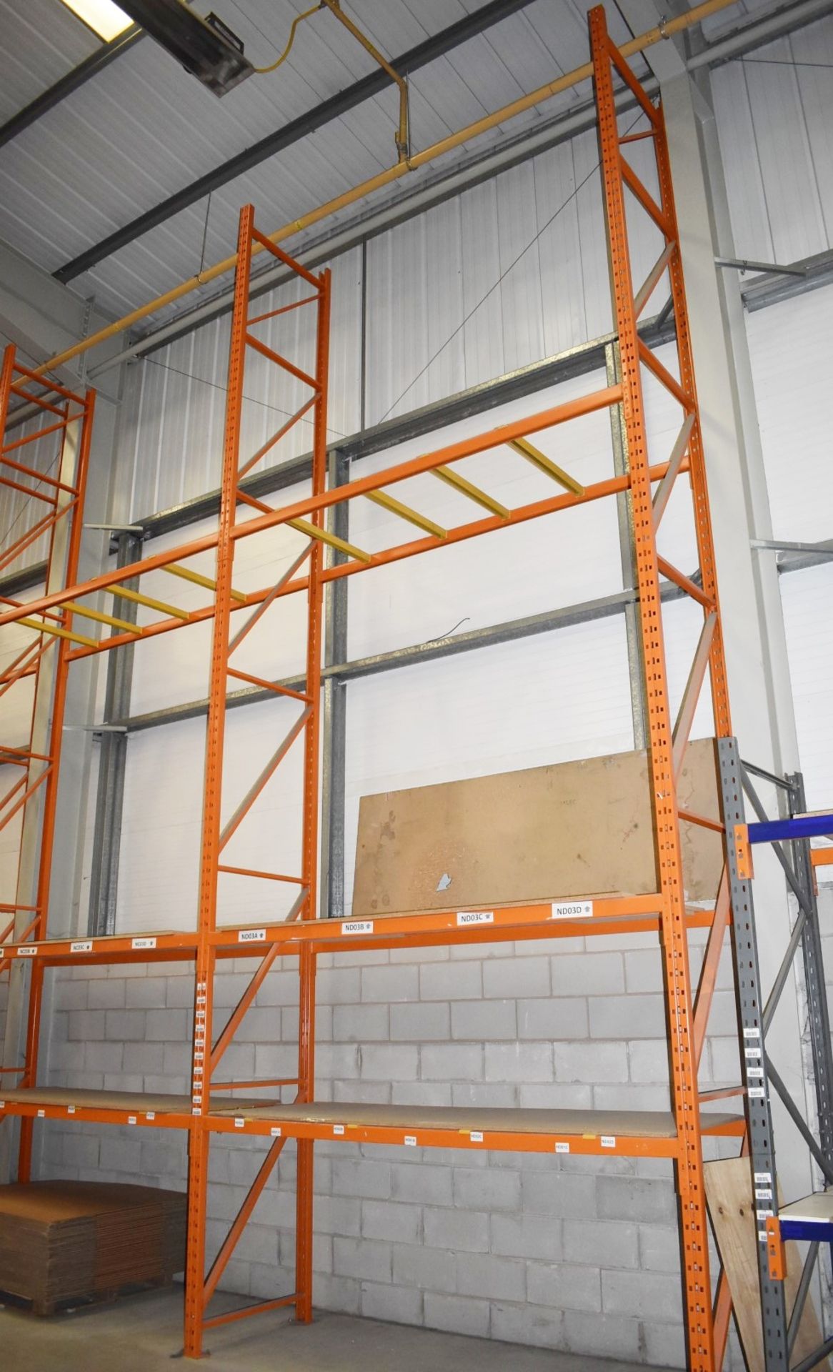 11 x Bays of RediRack Warehouse Pallet Racking - Lot Includes 10 x Uprights and 30 x Crossbeams - - Image 2 of 4