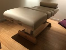 2 x Oakworks Clinician Electric-Hydraulic Massage Tables With Footpedals and Linak HBWO Remote