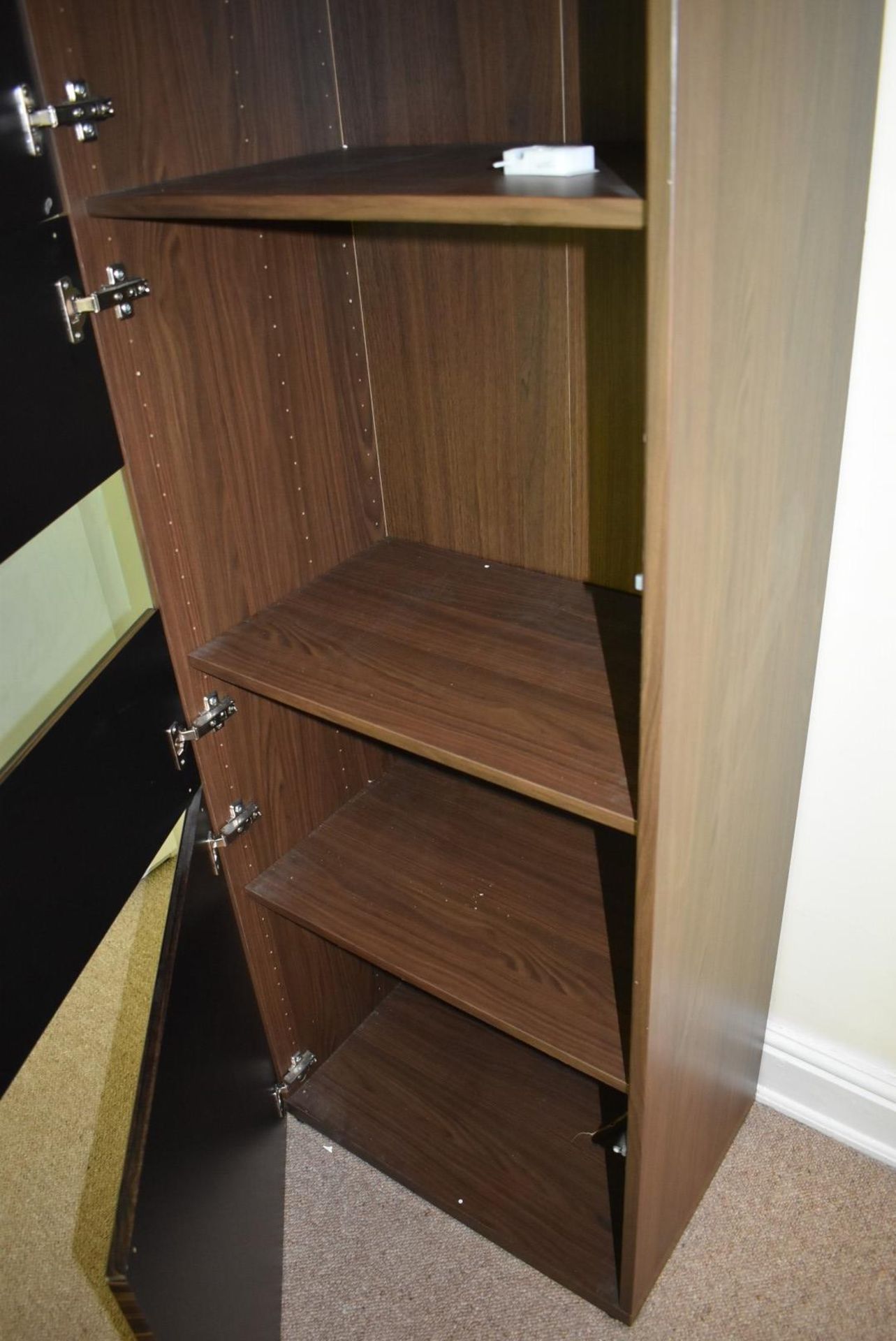 1 x Upright Storage Cabinet With Zebrano Wood Doors - No VAT On The Hammer - CL999 - Location: - Image 5 of 6