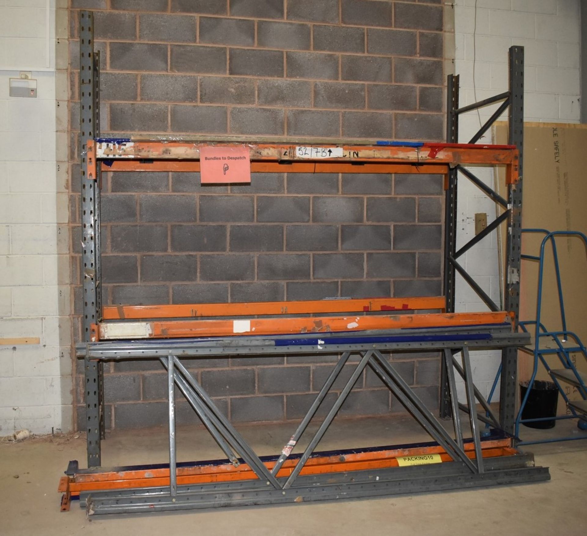 3 x Bays of Warehouse Racking - Lot Includes 4 x Uprights and 8 x Crossbeams - Dimensions: Approx