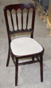 44 x Restaurant Dining Chairs With Dark Wood Finish - Seat Pads Not Included - Recently Removed From