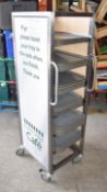 1 x Cafeteria Canteen Tray Stands With Approximately 80 x Food Trays - Recently Removed From Major S