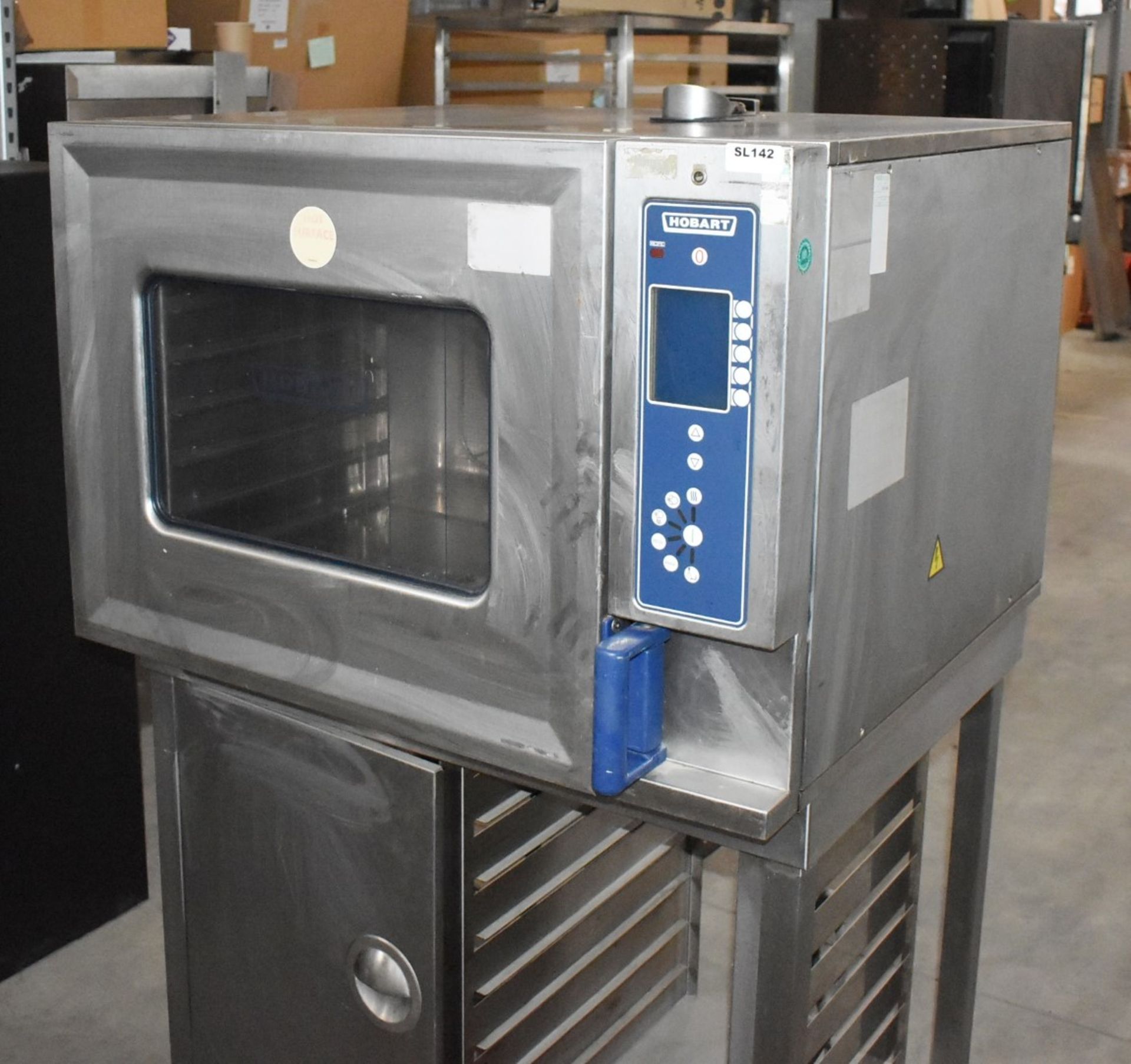 1 x Hobart 6 Grid Combi Oven With Stand - 3 Phase Power - Recently Removed From Major Supermarket - Image 4 of 10