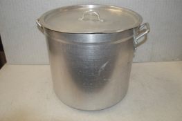 1 x Large Stainless Steel Cooking Pan With Lid - Dimensions: L40 x W40 x D37cm - Recently Removed