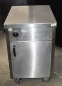 1 x Stainless Steel Warming / Holding Cabinet By Bridge Catering - 240v - With Prep Counter Top -