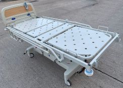1 x Huntleigh CONTOURA Electric Hospital Bed - Features Rise/Fall 3-Way Profiling, Side Rails,