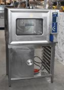 1 x Hobart 6 Grid Combi Oven With Stand - 3 Phase Power - Recently Removed From Major Supermarket