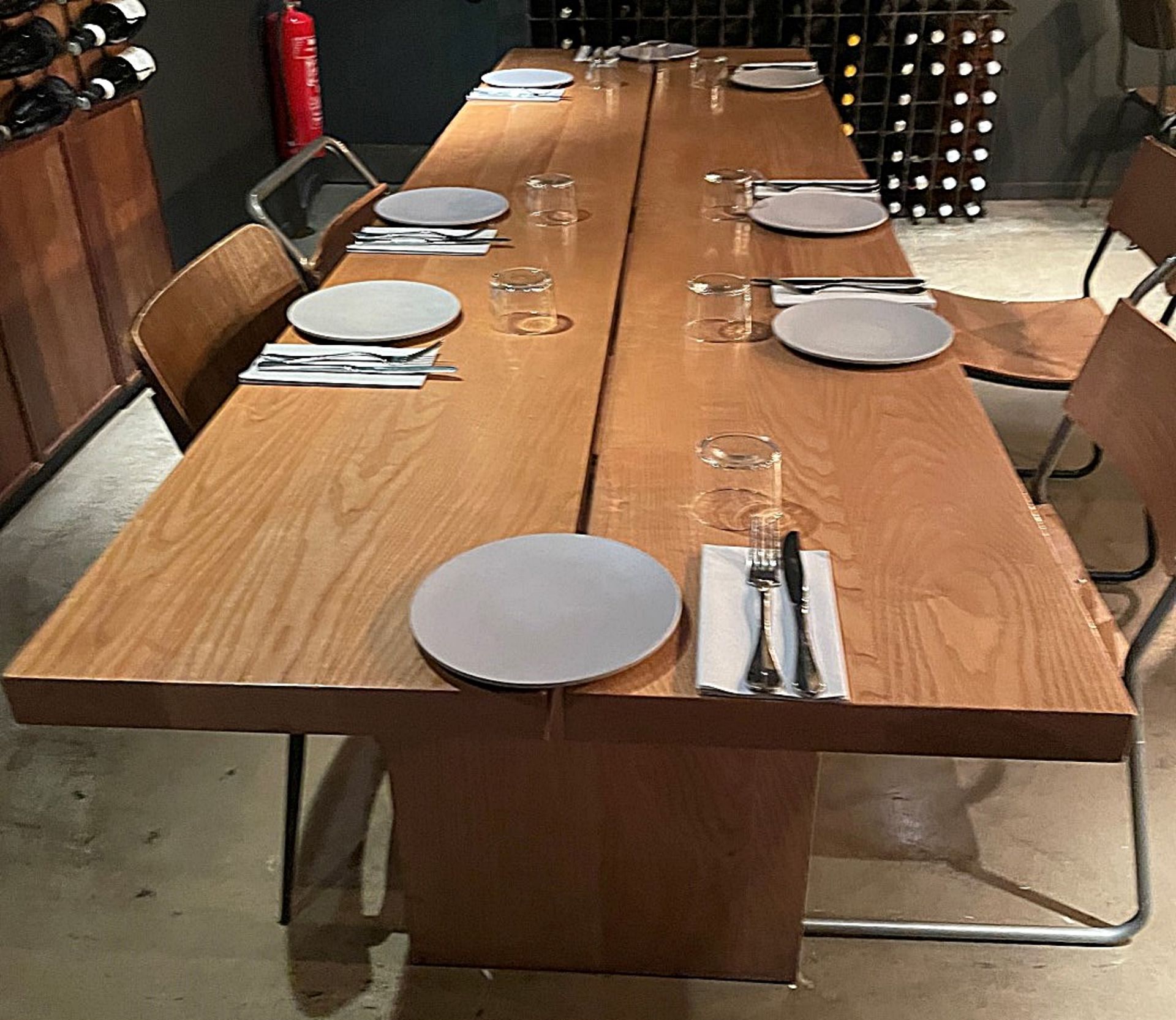 1 x 2.8 Metre Long Wooden Dining / Banquet Table - Dimensions: H76 x W280 x D80cm  - Ref: MAN140 - - Image 3 of 7